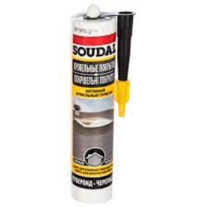 Герметик кровельный битумный Soudal КРОВЕЛЬНЫЕ ПОКРЫТИЯ черный 280 мл